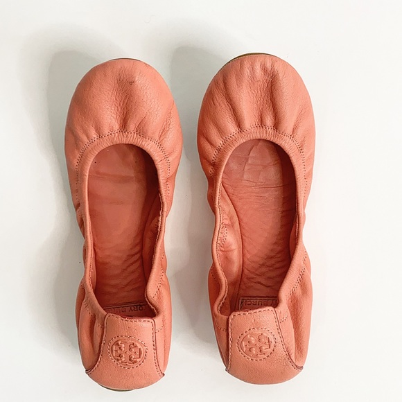 Tory Burch Shoes - TORY BURCH travel ballet minnie coral flats shoes